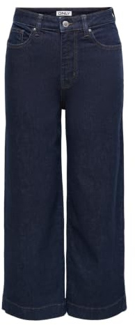 ONLY Onlregina HW Wide Crop DNM Dia215 Noos, Blu Jeans Scuro, XS