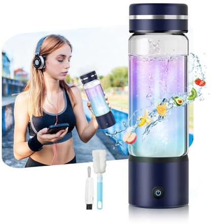 Generador de botellas de agua de hidrógeno mejorado 9.0【Líder en la industria, bloqueo de hidrógeno de 24 horas】Botella de agua de hidrógeno 【Hidrógeno puro de grado No.1-9A+】Tecnología SPE PEM 2025