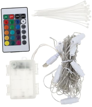 Milisten 1 Ensemble Guirlande Lumineuse Solaire LED Étanche pour Parasol Lumières Décoratives Extérieures Rgb pour Jardin et Terrasse