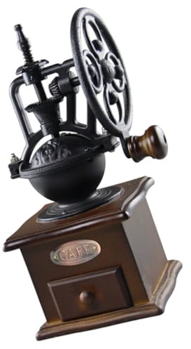 VALICLUD Macinacaffè Manuale Vintage in Legno e Ceramica Con Maniglia Portatile, Nucleo Lavabile Per Macinatura Delicata, Per Uso Domestico e Amanti Del Caffè Manuale