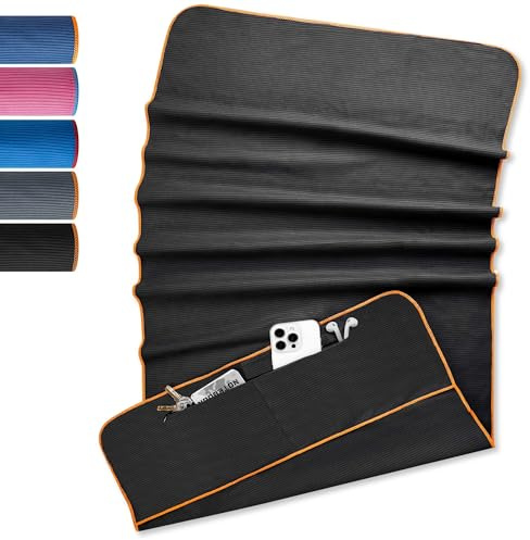 Elvior Set 2 Asciugamano Palestra Uomo (120x50 + 70x30cm) – Telo Mare Asciugatura Microfibra Rapida, Telo Mare Uomo, Accessori Palestra, Piscina Viaggio Sauna Campeggio Fitness Sport