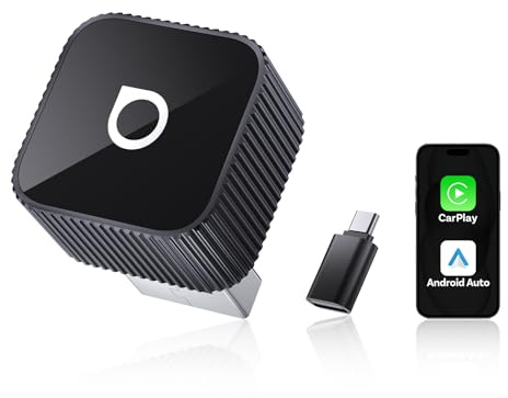 (Neues Modell 2026 ) OTTOCAST Kabelloser CarPlay & Android Auto Adapter 2-in-1, Ottocast Mini Slim für iOS 10+ & Android 11+ Smartphones, Mehrbenutzer-Unterstützung, Plug & Play, Schnelle Verbindung