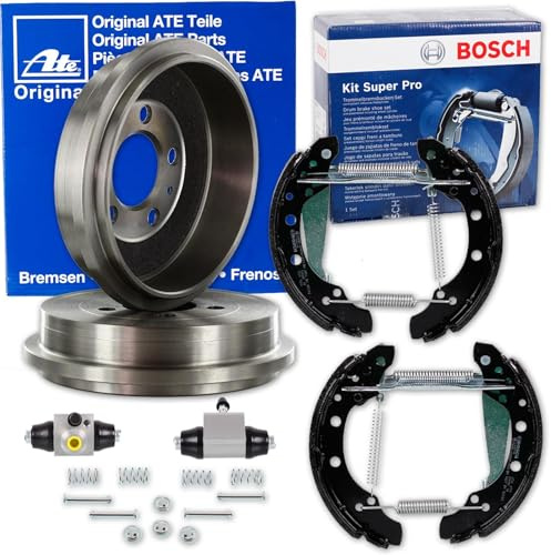BandelOne enthält ATE Bremstrommeln 200mm + Bremsbacken passend für Polo 9N Fox Ibiza 4