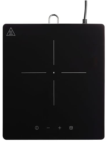 TILLREDA Placa de inducción portátil, 1 zona negra
