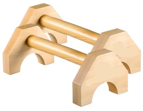 Poids Musculation 1 paire de supports barre pompes en bois for salle sport, fitness, musculation, entraînement, poirier, parallèle