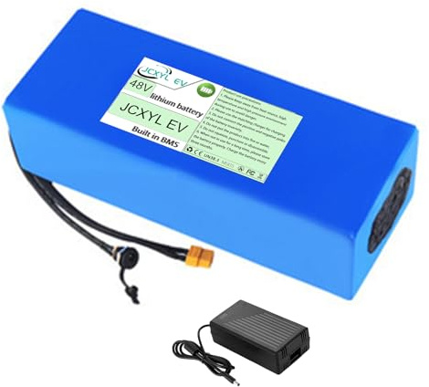 JCXYL EV Batería de Litio Recargable de 36 V, 48 V, 60 V, 15 Ah, 20 Ah, 25 Ah, 30 Ah, 40 Ah y 50 Ah, Compatible con Scooters de Movilidad y Motocicletas.,48v,35Ah
