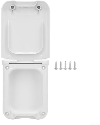 Boîte de prise de courant RV pour remorque pour camping-car, couvercle de prise électrique en ABS avec couvercle résistant aux UV et à l'eau, fermeture à pression sécurisée, découpe encastrée 90 x 115