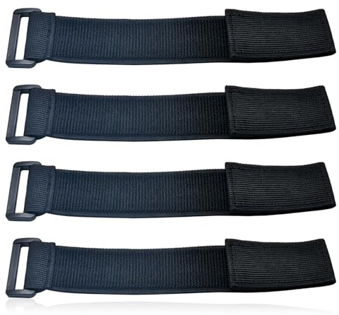Adjustable Elastic Cinch Straps,4Pcs Hook and Loop Strap with Buckle,Heavy Duty Elastic Tie-Down Straps,Reusable Fastening Cinch Strap,Nylon Securing Cord Tie Organizer for Parasol,Home,Travel,5cm*1m