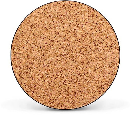 banjado Magnettafel Ø 47cm Schwarz - Magnetwand aus Metall - Magnetpinnwand als Memoboard - Pinnwand Magnettafel Küche, Büro, Kinderzimmer inkl. 4 Magnete & Montageset - Kork