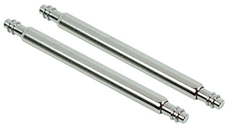20mm Federstege 2 Stück (1 Paar) für Uhrenarmbänder mit 20mm Stegbreite, hervorragende 1AAA Qualität aus Edelstahl Federstifte Uhrenstifte Watch Spring Bar