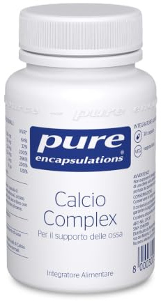 Pure Encapsulations - Calcio Complex – Integratore con Calcio, Magnesio, Zinco, Manganese, Rame e Vitamina D3 – Supporto Ossa e Metabolismo – 30 Capsule | Vitamina D e Zinco che Contribuiscono al Mantenimento di Ossa Normali, Calcio, Magnesio, Zinco, Manganese, Rame e Vitamina D3