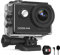 GOOKAM 4K/60fps Action Camera Ultra HD 20MP WiFi EIS Anti-Shake Waterproof Sports Camera 170° Wide Angle with Remote Control 2 Rechargeable 1350mAh Batteries and Mounting Accessories Kits