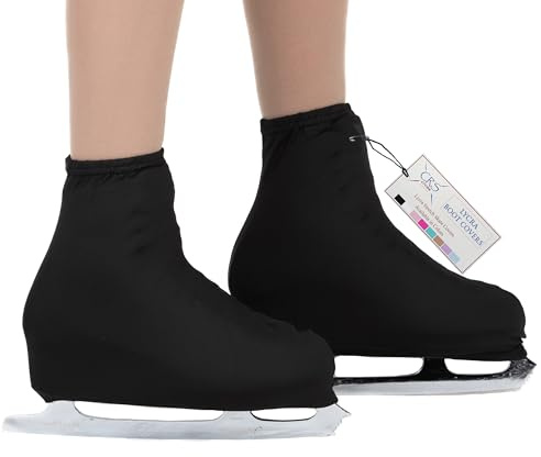 CRS Cross Ice Skating Lycra Boot Covers. Adult, Black