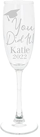 Always Looking Good Personalised Engraved Graduation Champagne Flute Glass Graduate Gift You Did It Congratulations 2024 Graduation - Any Name (Empty Glass)