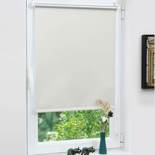Grandekor Verdunklungsrollo ohne Bohren 55 x 220cm (Stoffbreite 55cm)