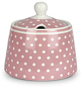 Nada Home Azucarero de porcelana Isabelle Rose a lunares Shabby Chic Redonda 5067