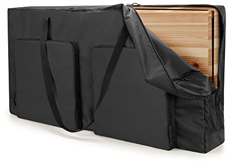 DSLEAF Cornhole Carrying Case for 4' x 2' Regulation Size, Heavy-Duty 600D Cornhole Boards Bag with Padded Shoulder Strap and Double Slide Zipper, Only Bag