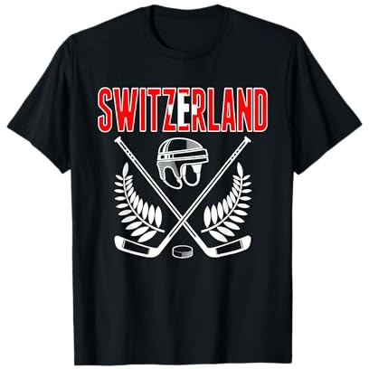 Switzerland Ice Hockey Fans Jersey Support Swiss Hockey Team T-Shirt