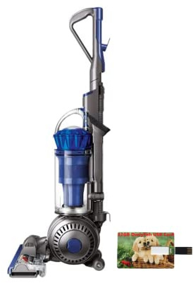 Dyson Ball Animal 2 Aspiradora vertical con cable I Filtro HEPA I Mango telescópico I Cepillos giratorios I Ajuste de altura I Cabezal limpiador autoajustable I Azul + Adaptador USB-C