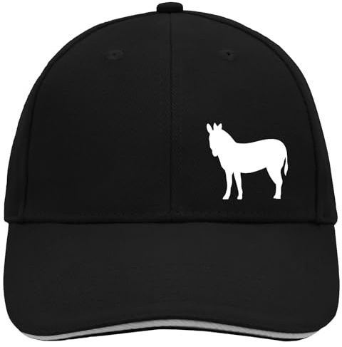 Huuraa Cappy Mütze Esel Silhouette Geschenk | Baseballkappe Basecap Kappe Geschenkidee Unisex Baseball Cap