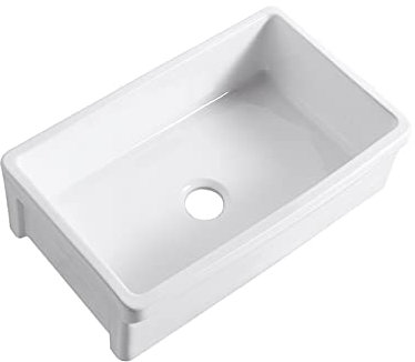 Spüle keramische spülbecken küche waschbecken single bowl küchenspüle einbauwaschbecken spülbecken weiss Anwendung für mehrere Szenarien im Innen- und Außenbereich ( Color : White , Size : 915*508mm )