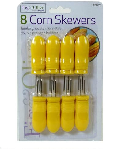 PaulStore 8Pcs Corn on The Cob Holders, Sweetcorn Skewers Prongs for BBQ