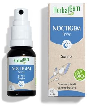 HERBALGEM - Noctigem Bio - Tilo y Higuera - Proporciona un Descanso Nocturno Bueno y Saludable - Yemoterapia Concentrada - Spray 15 ml