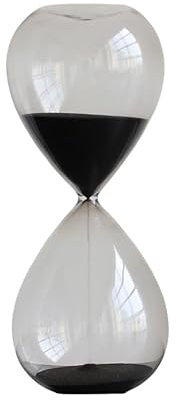 Sablier,5 Minutes / 15 Minutes / 30 Minutes/Rond/Noir sablier magnetique,Horloge de Sable Verre,Bureau à Domicile