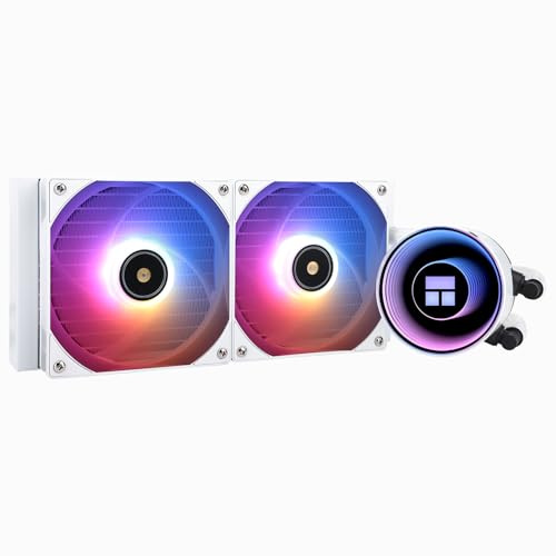 Thermalrlght Frozen Notte 240 White ARGB V2 Water Cooling CPU Cooler,240 White CPU Cooler Specifications, Double PWM Fans,S-FDB V2 Bearings,Suitable for Intel LGA 1700/1150/1151/1200/2011,AMD/AM4 AM5