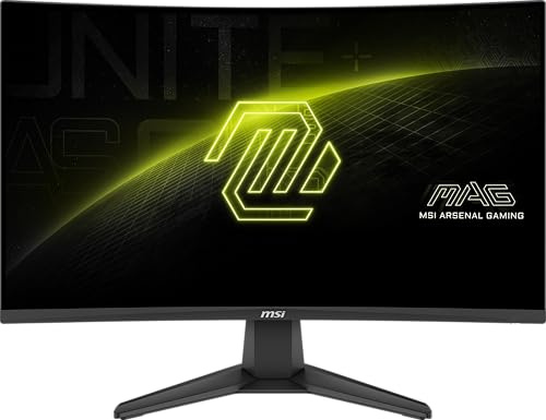 MSI mag 276CF E20 Monitor de Juegos de 27 Pulgadas 1920 x 1080 (FHD), 200 Hz, sincronización adaptativa, HDMI, DisplayPort, Montaje VESA, inclinación, Altura Ajustable, Altavoz, 0,5 ms, Negro