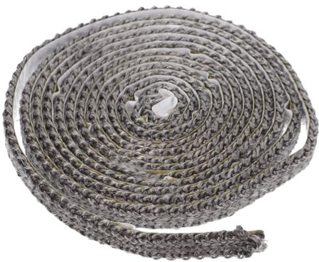 HIAKDOFT 2m Guarnizione Per Porta Caminetto Autoadesiva Guarnizione Piatta Per Caminetto Ricambio Per Caminetti a Pellet e Affumicatori Sigillante Resistente Al Calore Per Interni Installaz