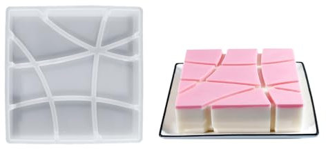 Moule biseauté carré polyvalent pour desserts faits maison en silicone pour chocolats, mousses et gâteaux
