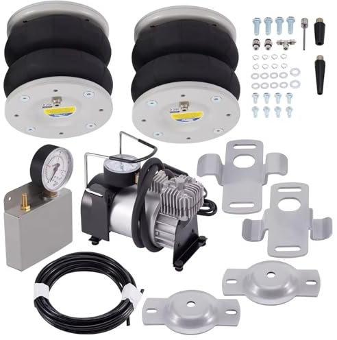 Compatible Con Fiat Para Ducato 1994-2024 Bolsa De Resorte De Suspensión Neumática, Fuelle De Suspensión Neumática, Fuelle De Resorte Neumático + Kit De Compresor De 12 V Suspensión Resortes Aire