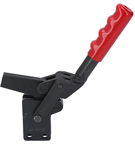 Toggle Clamp Professional Vertical Type Quick Release 700kg Holding Capacity Heavy Duty Toggle Clamp for Automobile Inspection and Welding High Carbon Steel 27x10.5x5cm