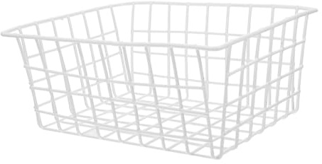 Angoily Organizador Horizontal de Metal Blanco para Frutas y Verduras, Cesta de Almacenamiento de Alimentos para Cocina y Casa, Previene Olores
