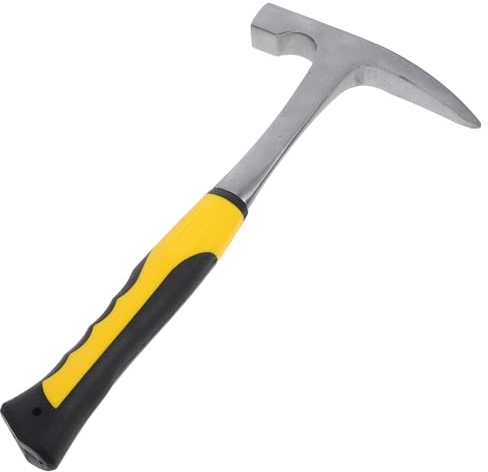 ORFOFE Martillo Geológico de 600g con Punta en Flecha, Acero Resistente, Mango Ergonómico Antideslizante, Herramienta Manual para Exploración Minera, Arqueología y Trabajos al Aire Libre