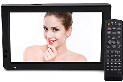 10Inch Digital TV, Analog Televisions Car Television with 1024x600 Resolution Portable Digital TV for for Bedroom, Kitchen, Caravan, Car.