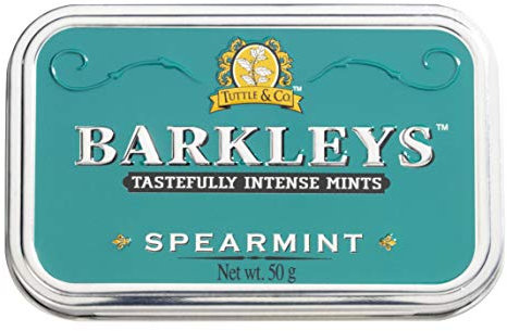 Barkleys Classic Mints - Spearmint, 6 tins, 6-pack= 6 tins of 50g