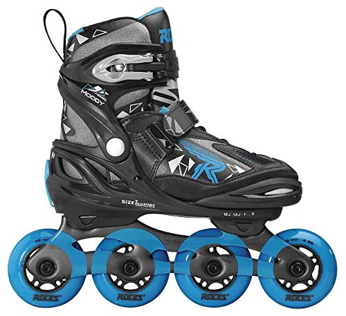 Roces Jungen Moody Boy TIF Inline-Skates, Black-Astro Blue, 36-40