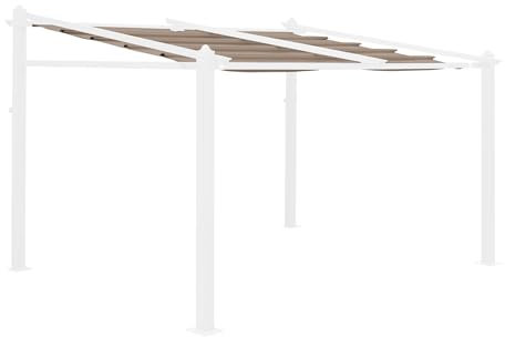 Alice's Garden - Toile de Toit Taupe pour tonnelle 3x4m Murum - Toile de Rechange pergola. Toile de Remplacement