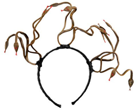 Lurrose Halloween Stirnband Medusa Schlange Kopfbedeckung Metall Snack Halloween Haar Reifen Schlange Haarschmuck Party Kopfschmuck für Frauen Party (Zufällige Farbe)