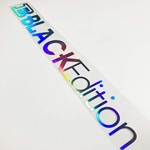 Tuningsticker Black Edition Slick Oil Auto Aufkleber Sticker Hologramm Frontscheiben-Aufkleber Seitenaufkleber schillernde Effekte Limited Edition Honeycomb Stay Focused