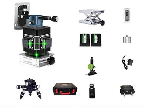 Horizontal And Vertical Beam 16 Line 4D Light Level Meter 360 Vertical And Level Meter Self-leveling Cross Line 4D Level Meter And Outdoor Beam Level (Color : 16 Line level)