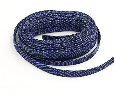 KEPOHK 10 mètres/lot 33ft 6mm PET extensible tresse gaine Flexo fil câble manchon bricolage noir bleu