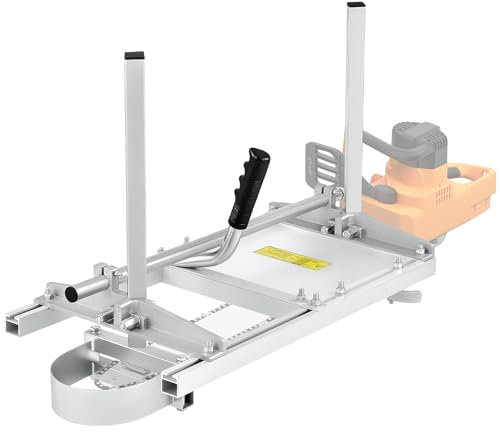 ZELCAN Mobiles Sägewerk für Kettensäge 36-61cm Kettensägewerk Beplankung Fräsen Kettensägenwerkzeuge Kettensägenhalterung Effizient Mühle Holz Führungsschiene Bauholz Schneiden (Größe 14~24 Zoll)