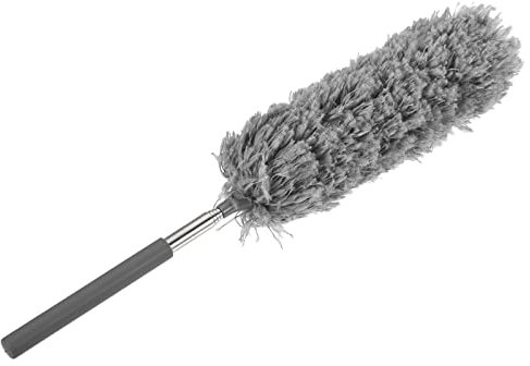 sourcing map Microfibra Plumero 13.8 A 32.7 Pulgadas Extensible para Quitar el Polvo Cepillo para Alto Techo Ventana Muebles Computadora Teclado Hogar Oficina Gris