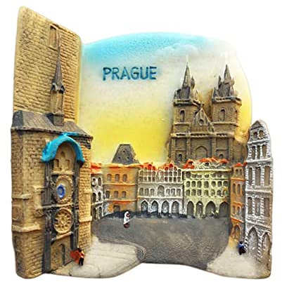 Altstadt Quadratisch Prag Tschechische Republik Kühlschrank Magnet Reise Souvenir 3D Kühlschrank Dekoration Magnetaufkleber Handbemalt