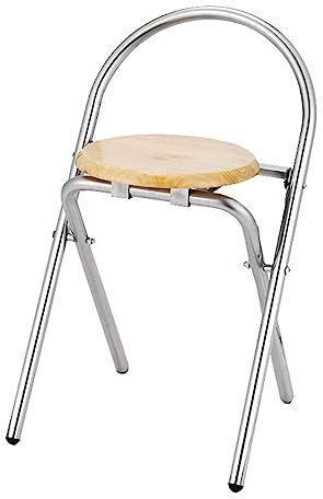 MMOU Sgabello da Bar Pieghevole in Legno, Seduta in Legno Facile da Pulire, Portatile E Pieghevole per Risparmiare Spazio