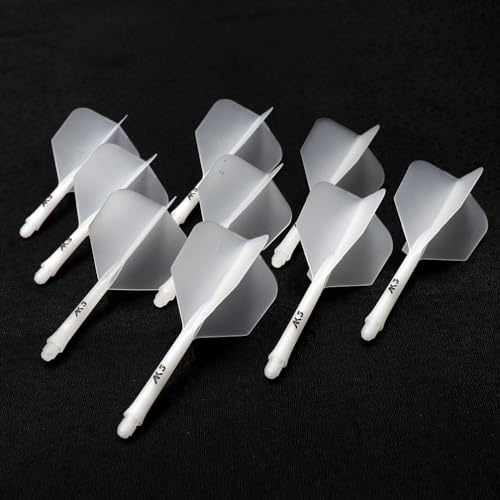 CUESOUL 3 Sets integrierter Dartschaft und Flights, Dartschaftlänge 21 mm/28 mm/33 mm