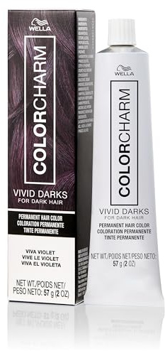COLORCHARM VIVID DARKS | Permanent Cream Color | Vibrant Color for Dark Hair | Nourishing Vegan Formula | No Bleach Needed | Viva Violet | 2 Fl Oz